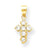 10k Yellow Gold Polished CZ Cross Charm hide-image
