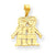 10k Yellow Gold Solid Two Boys Charm hide-image