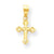 10k Gold Polished Crucifix Cross Charm hide-image