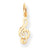 10k Yellow Gold Small Treble Clef Charm hide-image