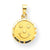 10k Yellow Gold Satin Smiley Face Charm hide-image