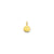 Satin Smiley Face Charm in 10k Yellow Gold