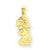 10k Yellow Gold Solid Praying Girl Charm hide-image