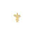 Solid Diamond-cut Cheerleader Charm in 10k Yellow Gold