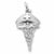 Caduceus Nurse Hat charm in 14K White Gold hide-image