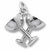 Champagne Glasses charm in 14K White Gold hide-image