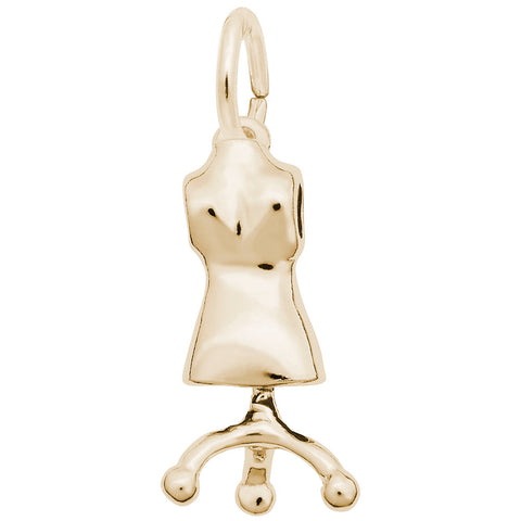 Dress Form Charm in Yellow Gold Plated