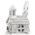 Church Charm In 14K White Gold