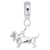 Basset Hound Dog Charm Dangle Bead In Sterling Silver