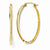 14k Yellow Gold Diamond-cut Oval Hoop Earrings