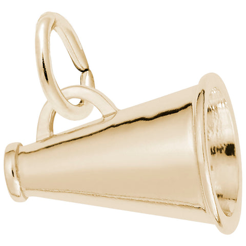 Megaphone Charm in Yellow Gold Plated