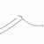 14K White Gold Adjustable Semi Solid Chain
