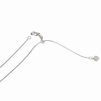 14K White Gold Adjustable Snake Chain