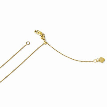 14K Yellow Gold Adjustable Cable Chain