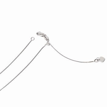 14K White Gold Adjustable Baby Box Chain
