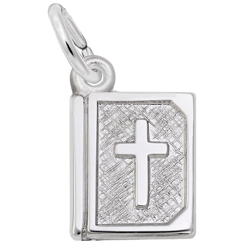 Bible Charm In 14K White Gold