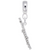 Flute charm dangle bead in Sterling Silver hide-image