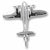 Airplane charm in Sterling Silver hide-image