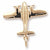 Airplane charm in Yellow Gold Plated hide-image