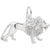 Lion Charm In 14K White Gold