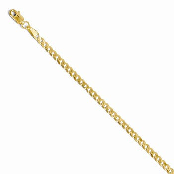 14K Yellow Gold Beveled Curb Chain