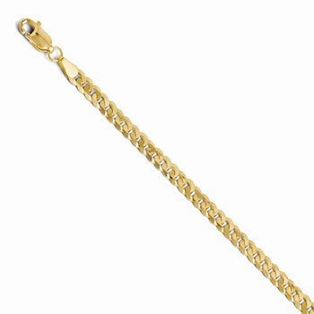 14K Yellow Gold Beveled Curb Chain