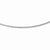 14K White Gold Round Omega Necklace