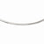 14K White Gold Domed Omega, 18 inch x 4mm, Jewelry Chains and Necklace