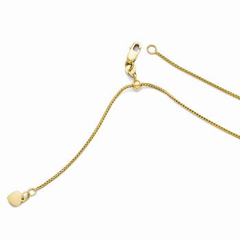 14K White Gold Adjustable Spiga Chain