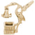 Stork,Girl Charm in Yellow Gold Plated