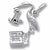 Stork,Girl charm in 14K White Gold hide-image