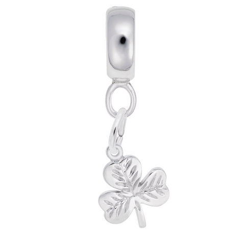 Shamrock Charm Dangle Bead In Sterling Silver