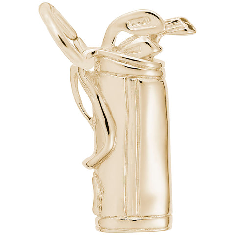 Golf Clubs Charm In Yellow Gold