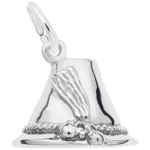 Tyrol Hat Charm In 14K White Gold