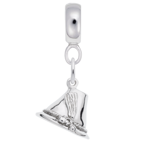 Tyrol Hat Charm Dangle Bead In Sterling Silver