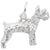 Schnauzer Dog Charm In 14K White Gold