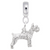 Schnauzer Dog charm dangle bead in Sterling Silver hide-image