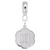 Number 13 Charm Dangle Bead In Sterling Silver