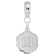 Number 13 charm dangle bead in Sterling Silver hide-image