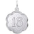 Number 16 Charm In 14K White Gold