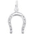 Horseshoe Charm In 14K White Gold