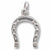 Horseshoe charm in 14K White Gold hide-image