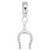 Horseshoe charm dangle bead in Sterling Silver hide-image