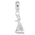 Sailboat charm dangle bead in Sterling Silver hide-image