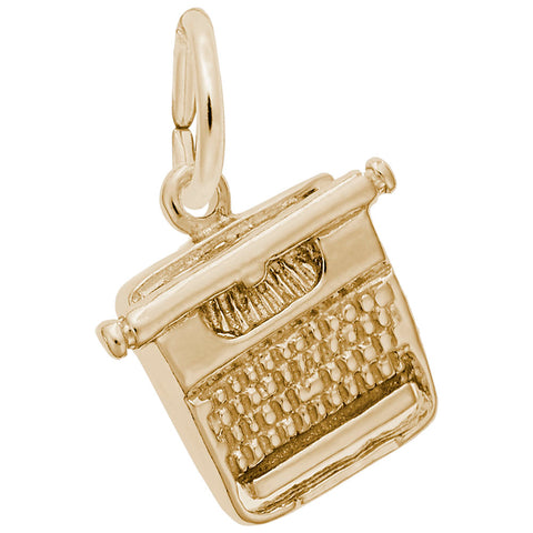 Typewriter Charm In Yellow Gold