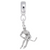 Hockey Player Charm Dangle Bead In Sterling Silver