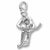 Hockey Player charm in 14K White Gold hide-image