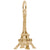 Eiffel Tower Charm in Yellow Gold Plated