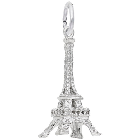 Eiffel Tower Charm In 14K White Gold