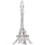 Eiffel Tower Charm In 14K White Gold